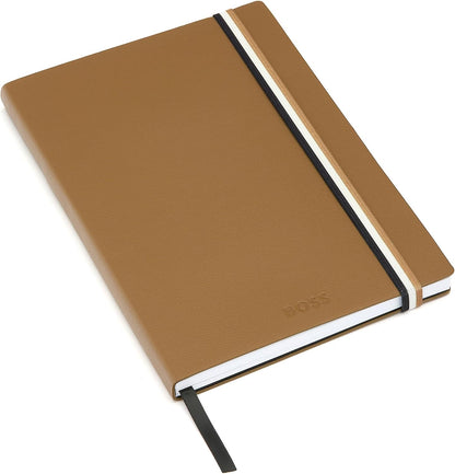 Hugo Boss Taccuino A5 Iconic Camel a righe
