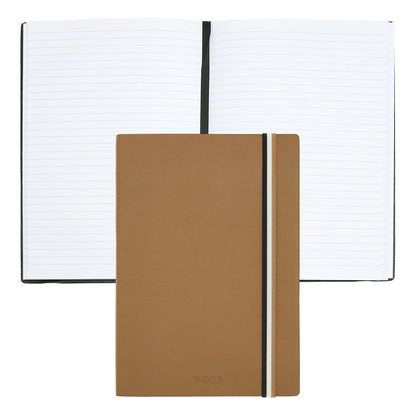 Hugo Boss Taccuino A5 Iconic Camel a righe