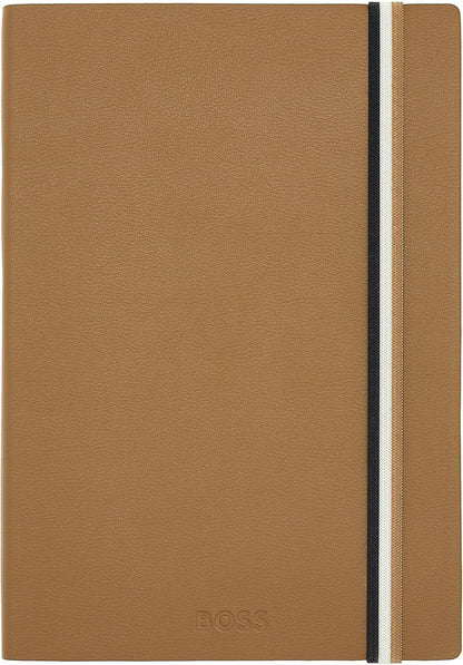 Hugo Boss Taccuino A5 Iconic Camel a righe