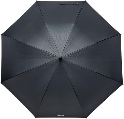 Hugo Boss Loop Black Umbrella Made of Polyester in Black, Dimensions Open: Length Approx. 90 cm, Diameter Approx. 130 cm, HUG304A