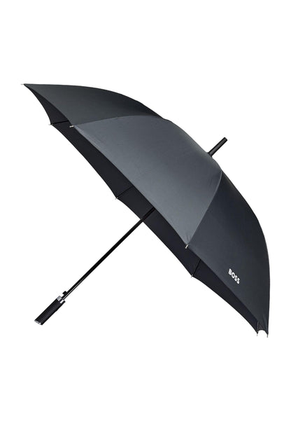 Hugo Boss Loop Black Umbrella Made of Polyester in Black, Dimensions Open: Length Approx. 90 cm, Diameter Approx. 130 cm, HUG304A