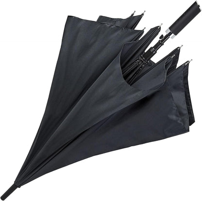 Hugo Boss Loop Black Umbrella Made of Polyester in Black, Dimensions Open: Length Approx. 90 cm, Diameter Approx. 130 cm, HUG304A