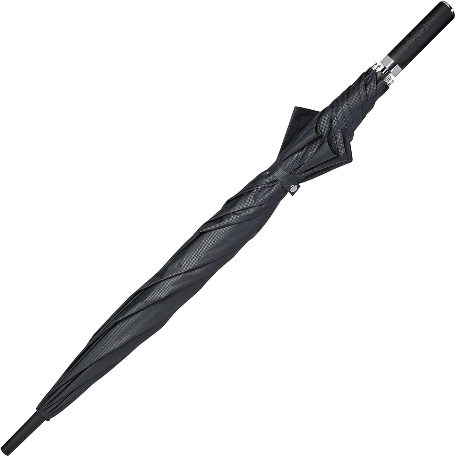 Hugo Boss Loop Black Umbrella Made of Polyester in Black, Dimensions Open: Length Approx. 90 cm, Diameter Approx. 130 cm, HUG304A