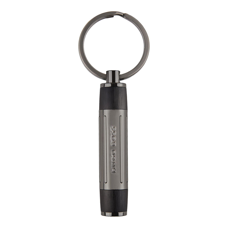 Hugo Boss Key Ring Gear Ribs Black