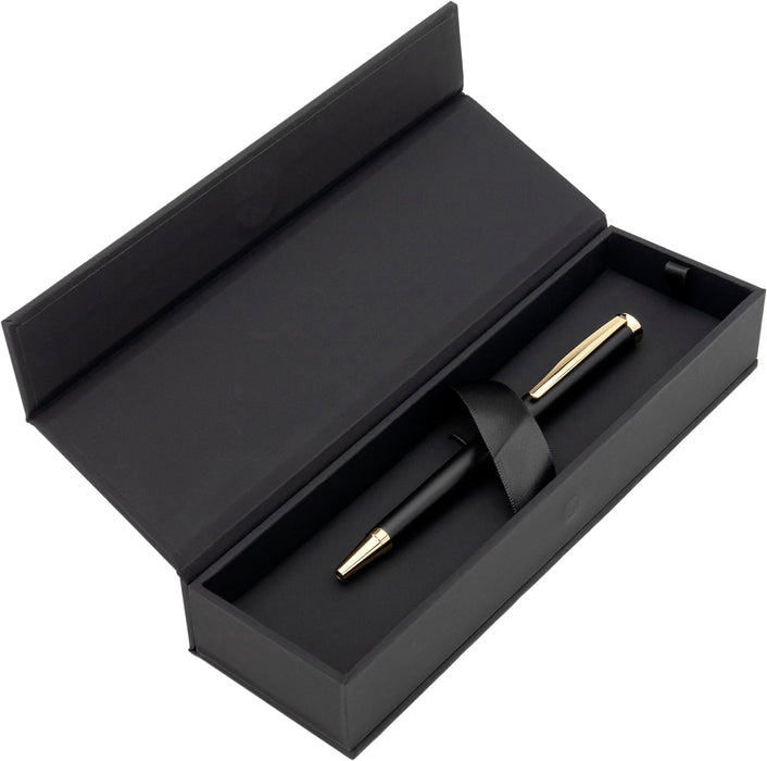 Hugo Boss Sophisticated HSC3114A Brass Ballpoint Pen Matte Black Length 13.6 cm Lead Colour: Blue