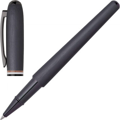 Hugo Boss Contour Iconic HSH3415D Rollerball Pen Brass and Aluminium Black Length 13.6cm Ink Colour Black