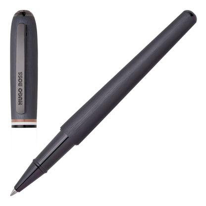 Hugo Boss Contour Iconic HSH3415D Rollerball Pen Brass and Aluminium Black Length 13.6cm Ink Colour Black