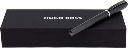 Hugo Boss Contour Iconic HSH3415D Rollerball Pen Brass and Aluminium Black Length 13.6cm Ink Colour Black