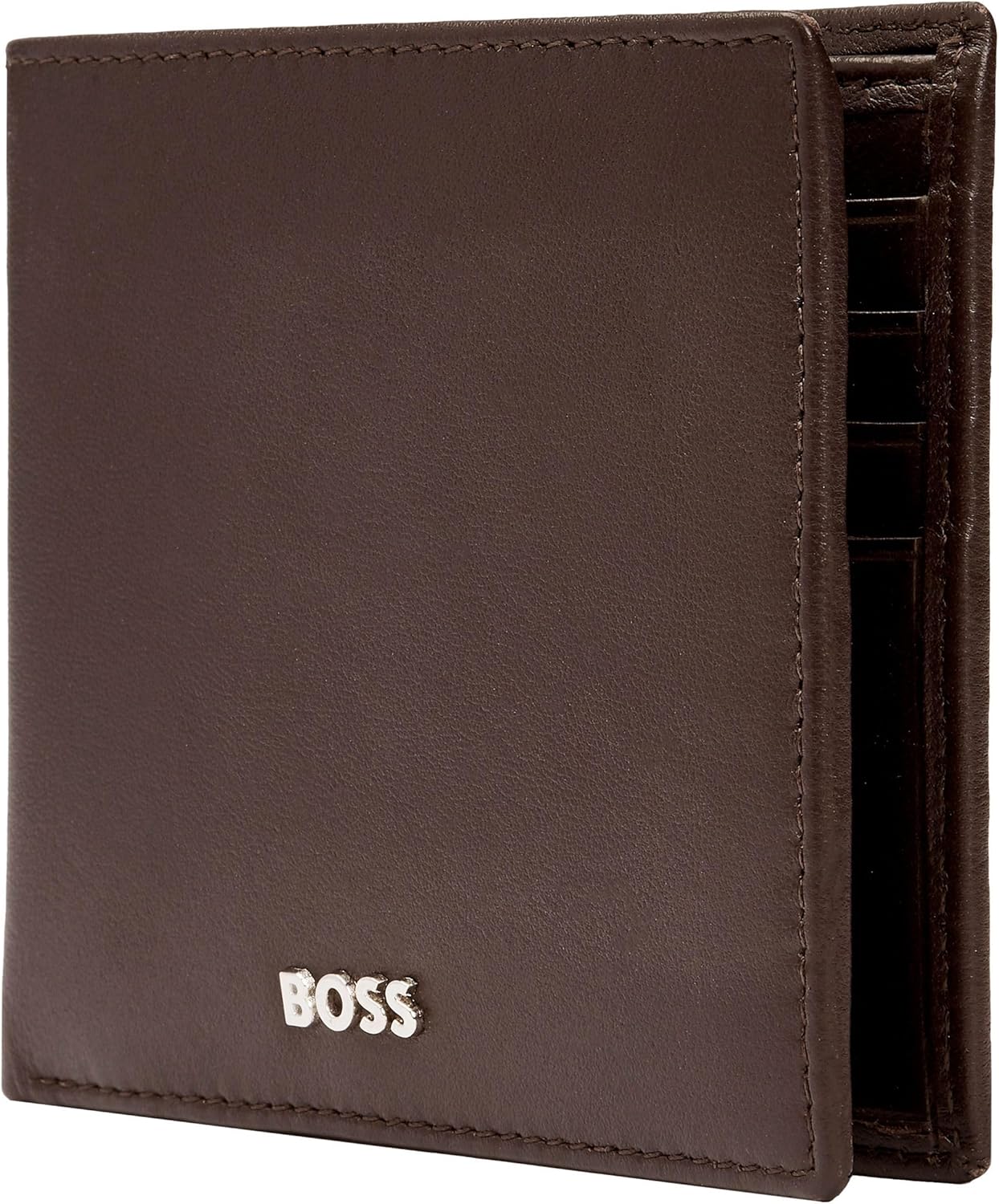 BOSS HUGO Classic Smooth Card Case Brown