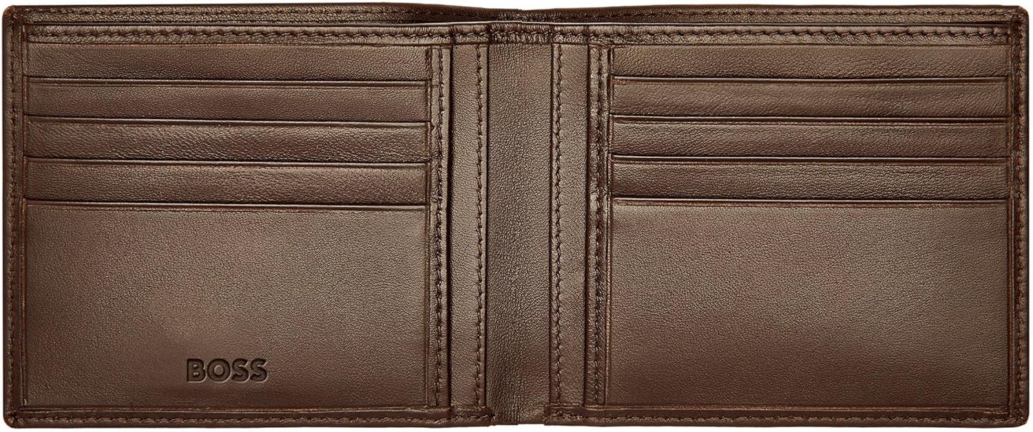 BOSS HUGO Classic Smooth Card Case Brown