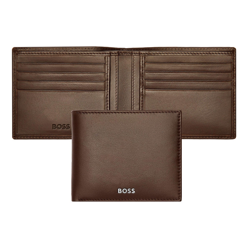 BOSS HUGO Classic Smooth Card Case Brown