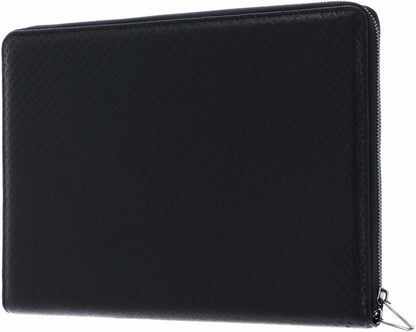 Hugo Boss A4 Conference Folder Monogram Zipped Black