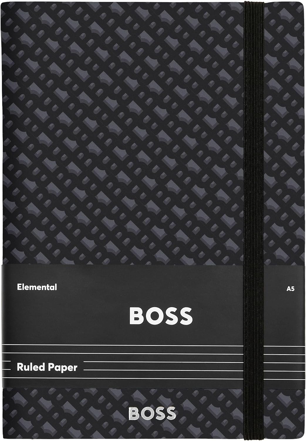 BOSS A5 Monogram Grey Lined Notebook