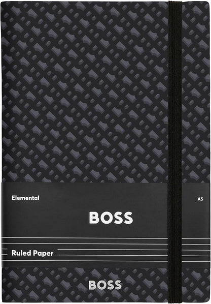 BOSS A5 Monogram Grey Lined Notebook