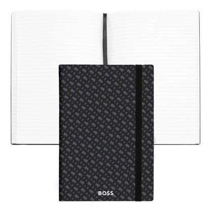 BOSS A5 Monogram Grey Lined Notebook