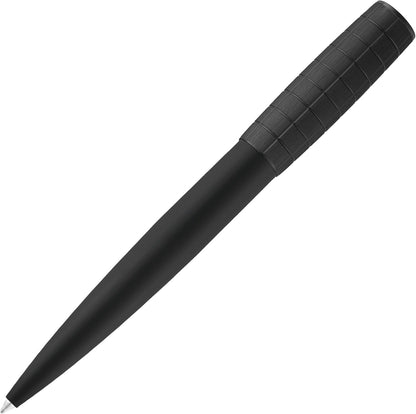BOSS HUGO Ballpoint Pen Ark Bauhaus Design Writing Instrument Twist Mechanism Elegant Brass Aluminium Body Luxury Ballpoint Pen with Gift Box (HSK5744) (Black