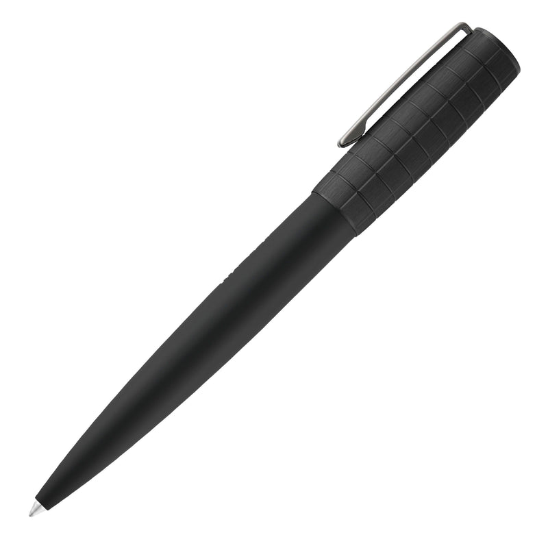 BOSS HUGO Ballpoint Pen Ark Bauhaus Design Writing Instrument Twist Mechanism Elegant Brass Aluminium Body Luxury Ballpoint Pen with Gift Box (HSK5744) (Black