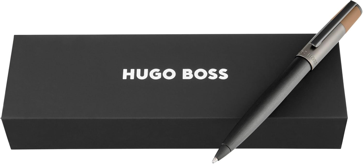 BOSS HUGO Gear Balance Writing Instrument Collection - High Quality Brass & Aluminium Writing Instrument with Modern Design - Gift Box Included (HSS543) (Ballpoint Pen