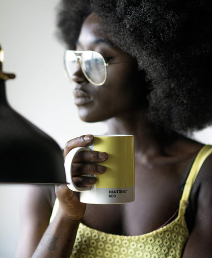 Copenhagen Design PANTONE Mug, coffee/tea cup, fine china (ceramic), 375 ml, light yellow, 600 C, Porcelain, One size