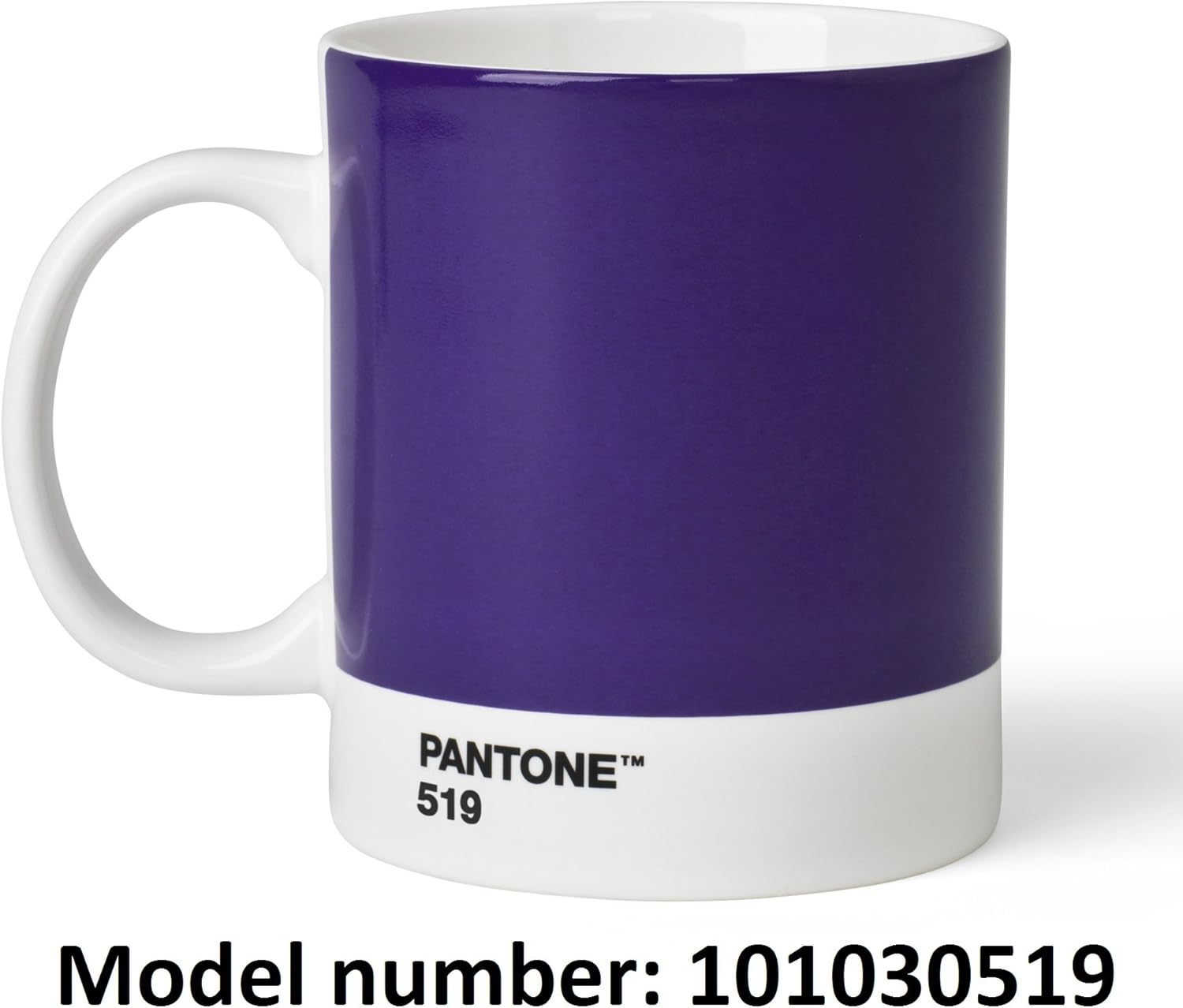 Copenhagen Design Pantone Mug, Coffee/Tea Cup, fine China (Ceramic), 375 ml, Purple, C, Porcelain, Violet 519, 1 Count (Pack of 1)