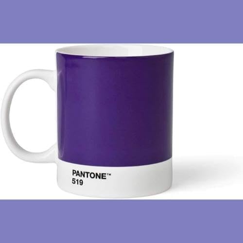 Copenhagen Design Pantone Mug, Coffee/Tea Cup, fine China (Ceramic), 375 ml, Purple, C, Porcelain, Violet 519, 1 Count (Pack of 1)