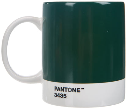 Copenhagen Design PANTONE Mug, coffee/tea cup, fine china (ceramic), 375 ml, dark green, 3435 C, Porcelain, 1 Count (Pack of 1)