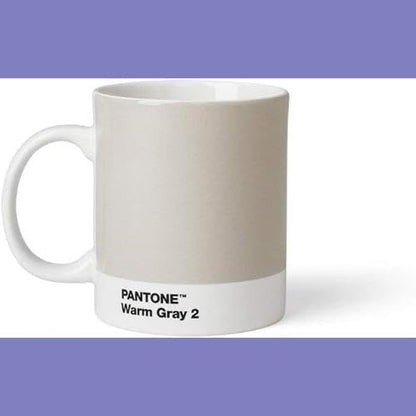 Copenhagen Design Pantone Mug, Coffee/Tea Cup, fine China (Ceramic), 375 ml, Gray 2 C, Porcelain, Warm Grey, 1 Count (Pack of 1