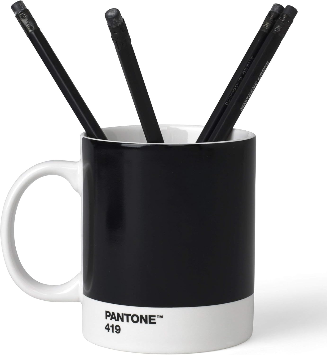 Copenhagen Design 101030419 PANTONE Mug, coffee/tea cup, fine china (ceramic), 375 ml, black, 419 C, Porcelain, One size