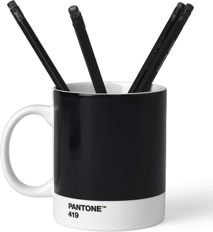 Copenhagen Design 101030419 PANTONE Mug, coffee/tea cup, fine china (ceramic), 375 ml, black, 419 C, Porcelain, One size