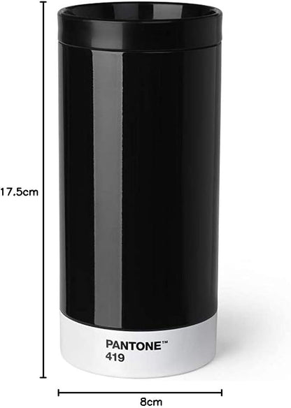 Copenhagen Design Pantone to Go, Stainless Steel Travel Mug/Thermo Cup, 430 ml, Black, 419 C, 1 Count (Pack of 1