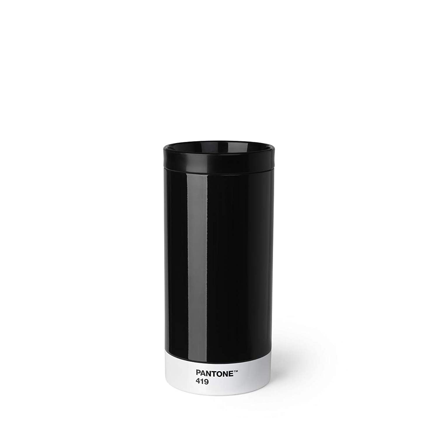 Copenhagen Design Pantone to Go, Stainless Steel Travel Mug/Thermo Cup, 430 ml, Black, 419 C, 1 Count (Pack of 1