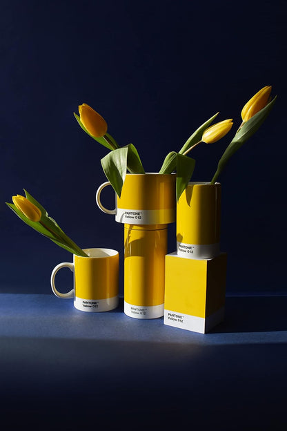 Pantone Yellwo 012 - Organizador de escritorio (porcelana), color amarillo