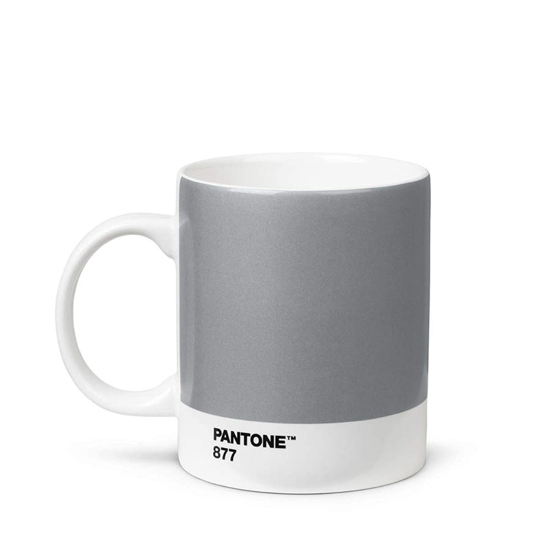 Pantone Porcelain Mug, Coffee Cup, 375 ml, with Handle, Dishwasher-Safe, Silver