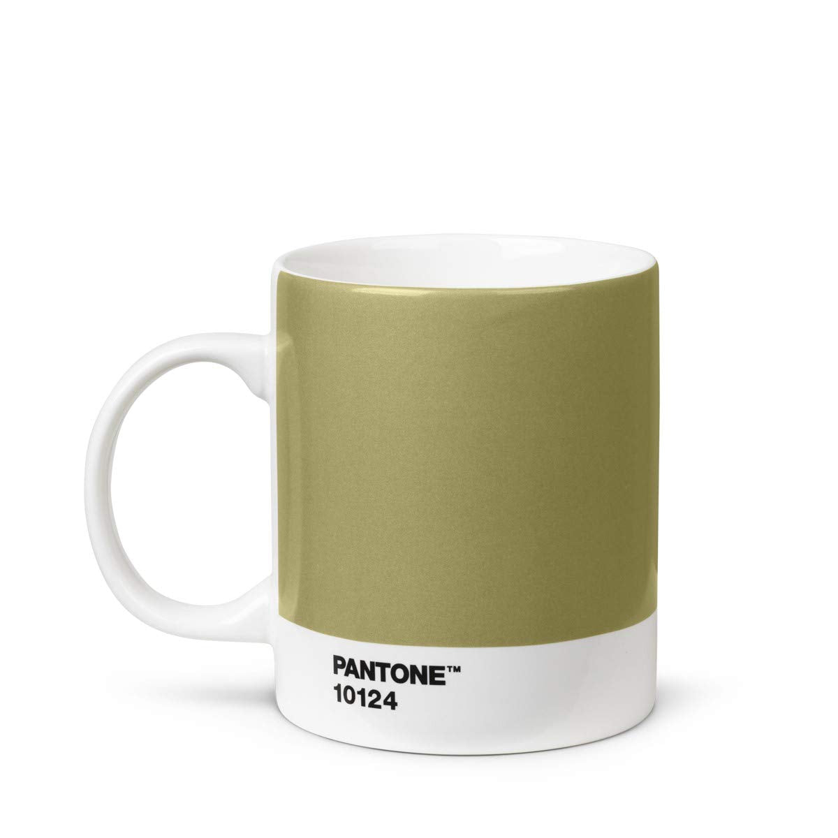 Pantone Porcelain Mug Coffee Cup 375 ml with Handle, Dishwasher Safe, Gold