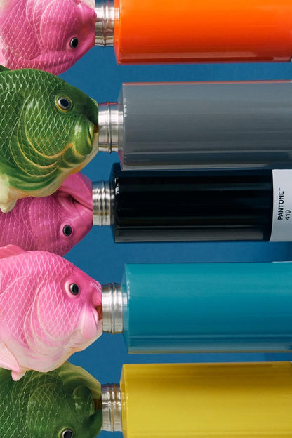 PANTONE Borraccia a doppia parete in acciaio inox con funzione termica, a prova di perdite, 500 ml, blu 2150