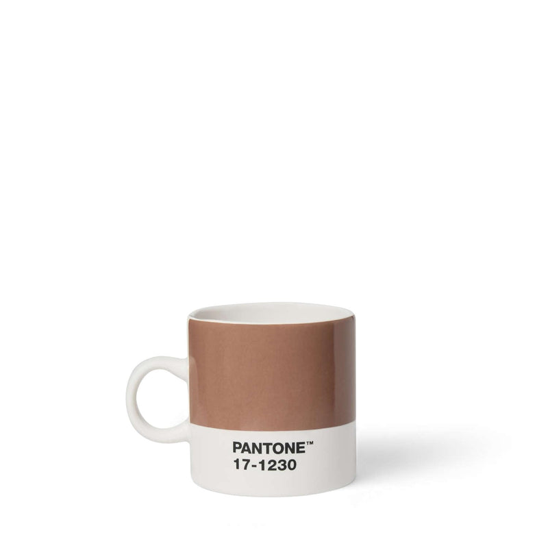 Pantone Cortado 17-1230 Porcelain Thermal Mug, 190 ml, Colour of the Year 2025: Mocha Mousse