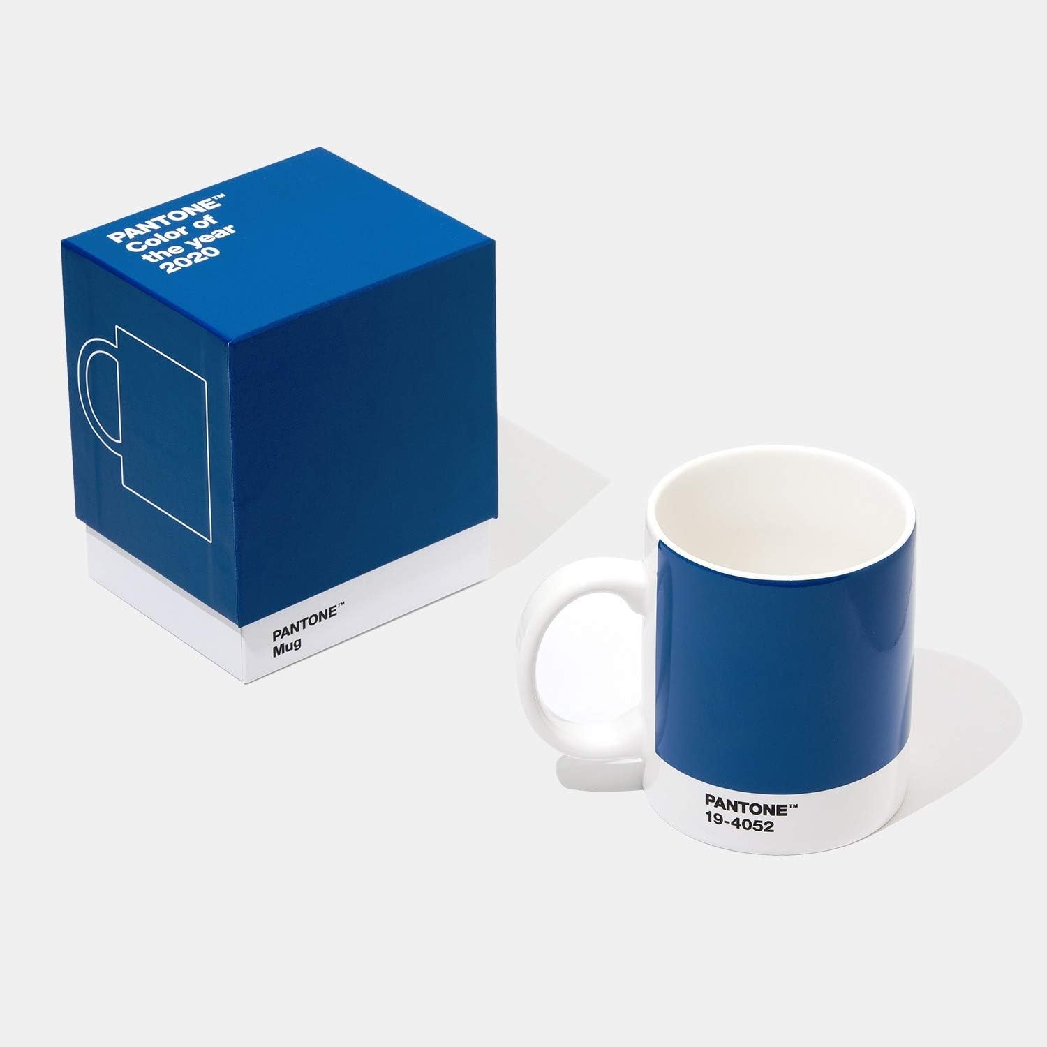 Pantone 101032019 Porcelain Mug + Gift Box, Classic 19-4052 COY20, 375 milliliters, Dark Blue, One Size