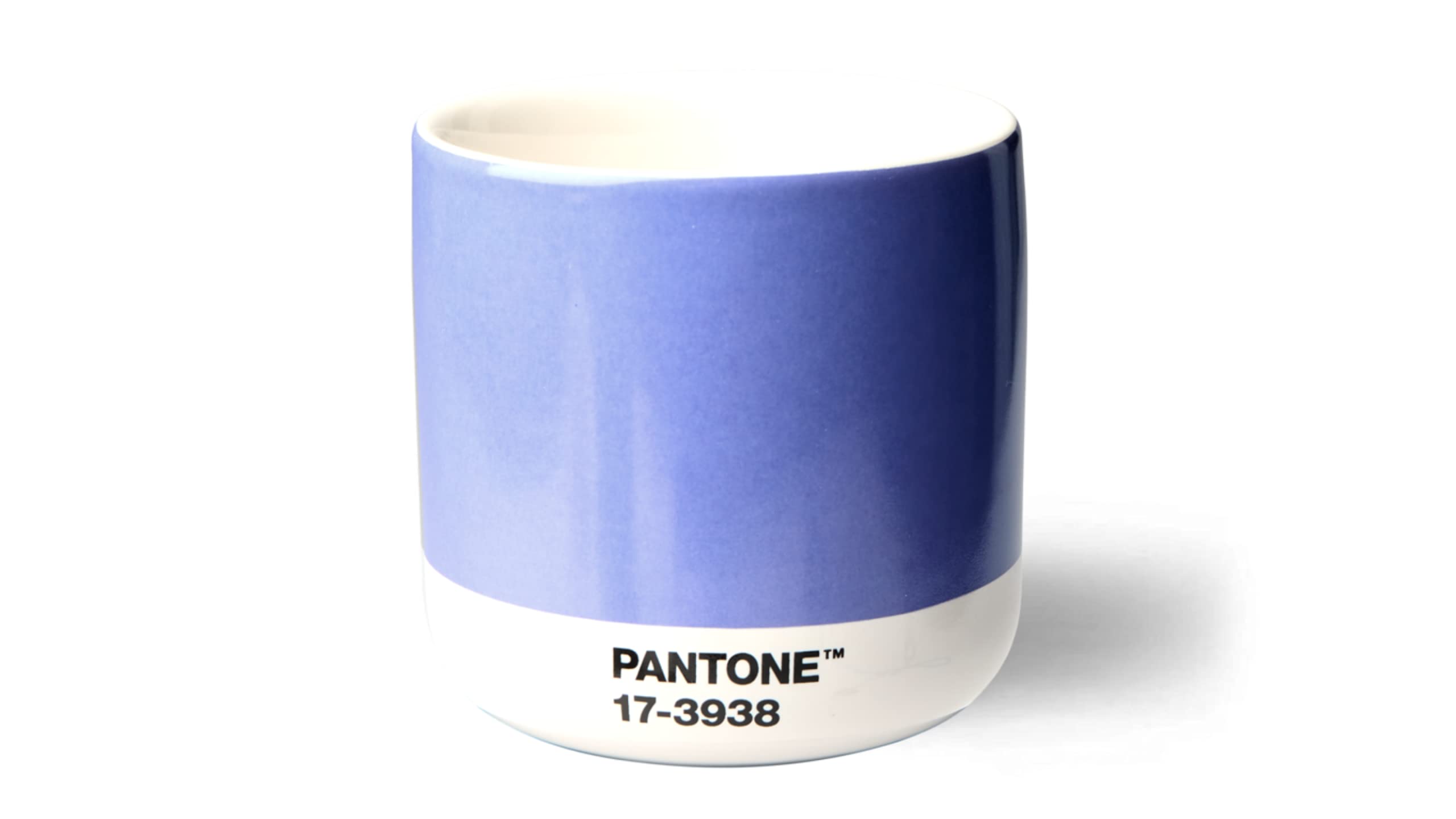 Pantone 18781 Cortado Double Walled Porcelain Travel Mug Without Handle 190ml CoY 2022 Very Peri 17-3938 in Gift Box Single