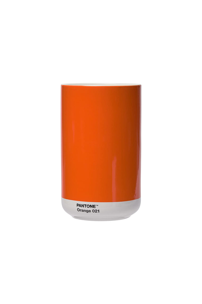 Corgi PANTONE Porcelain Vase with Gift Box, Jar, Decorative Flower Vase, 1 Litre, Orange 021c