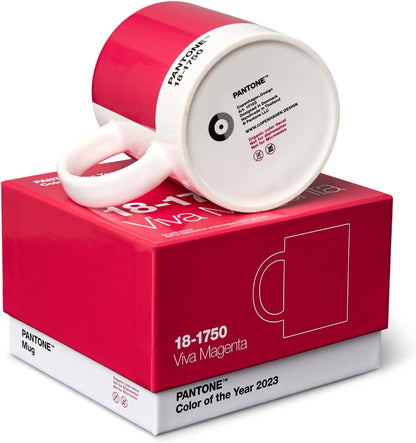 Pantone Colour of The Year (CoY) 2023 Viva Magenta 18-1750 Porcelain Mug with Gift Box