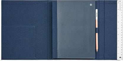 Pantone 19-4122 Notebook with Pen and Ruler, 160 Pages, External Dimensions LxWxD: 240 x 190 x 20 mm, Dark Blue