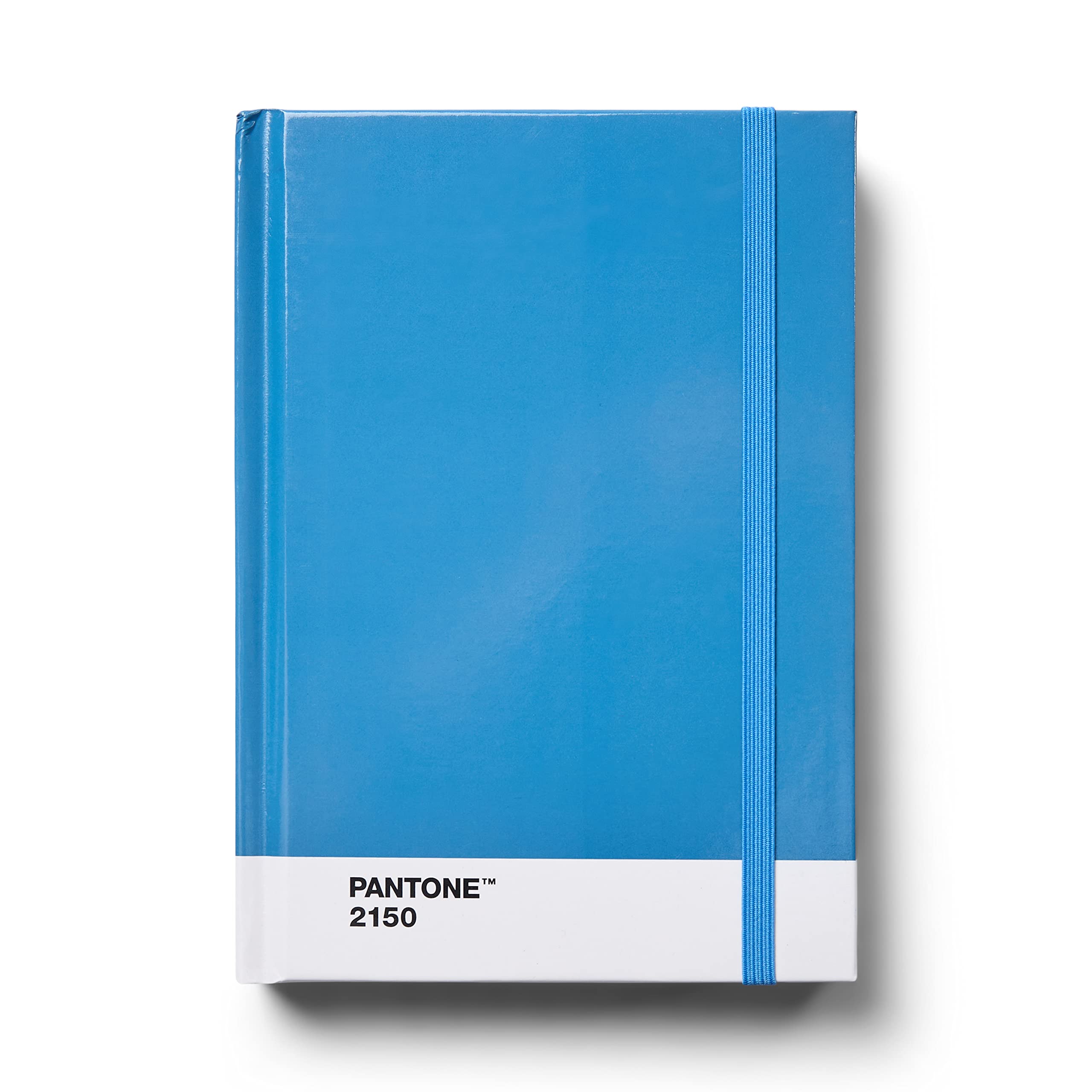 Copenhagen Design PANTONE Notebook S Unlined 96 Pages with Elastic Closure and Bookmark - Blue 2150