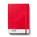 Copenhagen Design PANTONE Notebook S Unlined 96 Pages with Elastic Closure and Bookmark Red 2035