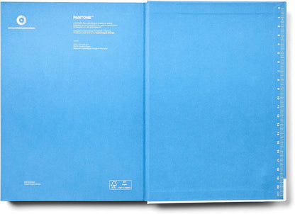 Copenhagen Design PANTONE Notebook L Unlined 96 Pages with Elastic Closure and Bookmark - Blue 2150