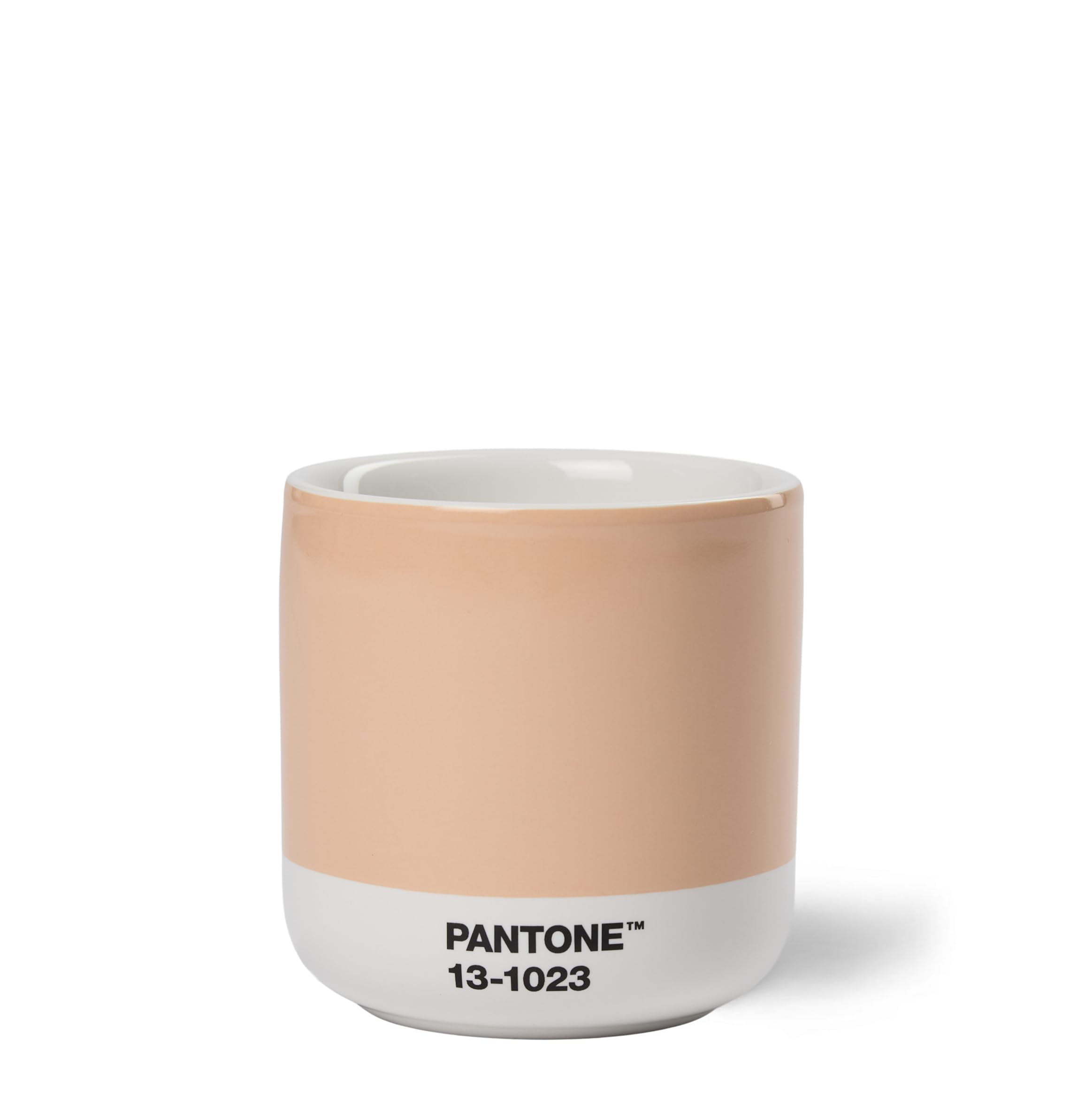 Pantone Porcelain Thermal Mug Cortado, 190 ml, COY 2024 - Peach Fuzz 13-1023