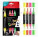FABER-CASTELL 285505 - Acrylic Marker Shake&Paint Black Edition, 4 Acrylic Pencils, Marker with 2 Round Tips (3 mm and 1 mm)