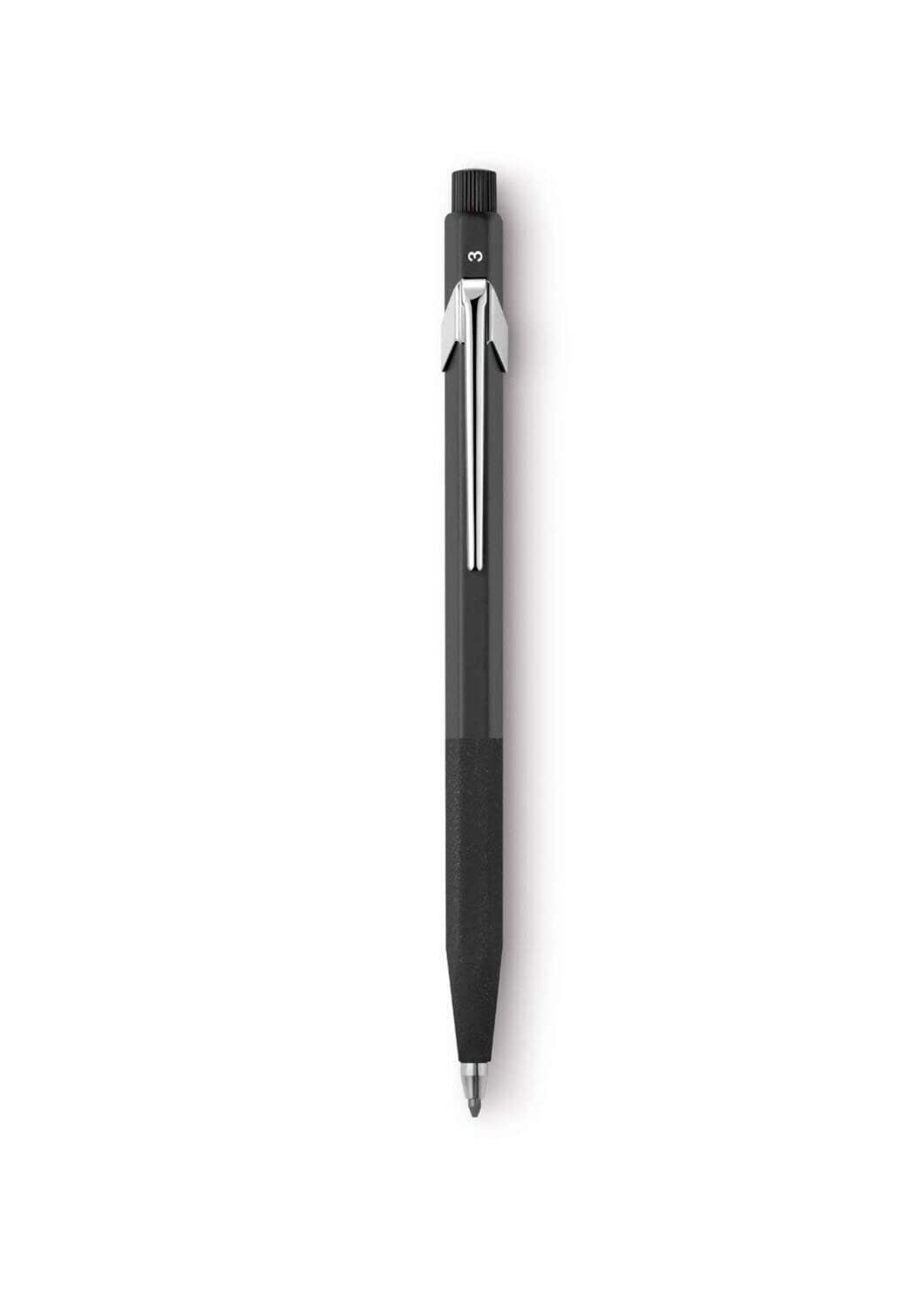Caran Dache 5” Fixpencil (3mm) with Sharpener and Textured Finger Grip, Assorted Colour Push Buttons