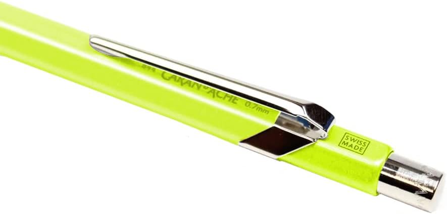 Caran Dache Mechanical Pencil, Fluo Line, Yellow, with 0.7mm Lead