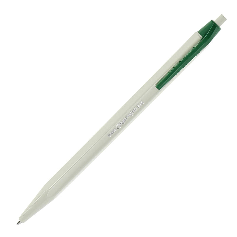 Caran d'Ache D'ache 825 ECO Resin and Stainless Steel Ballpoint Pen, Green/White, Green Ink, 12 cm