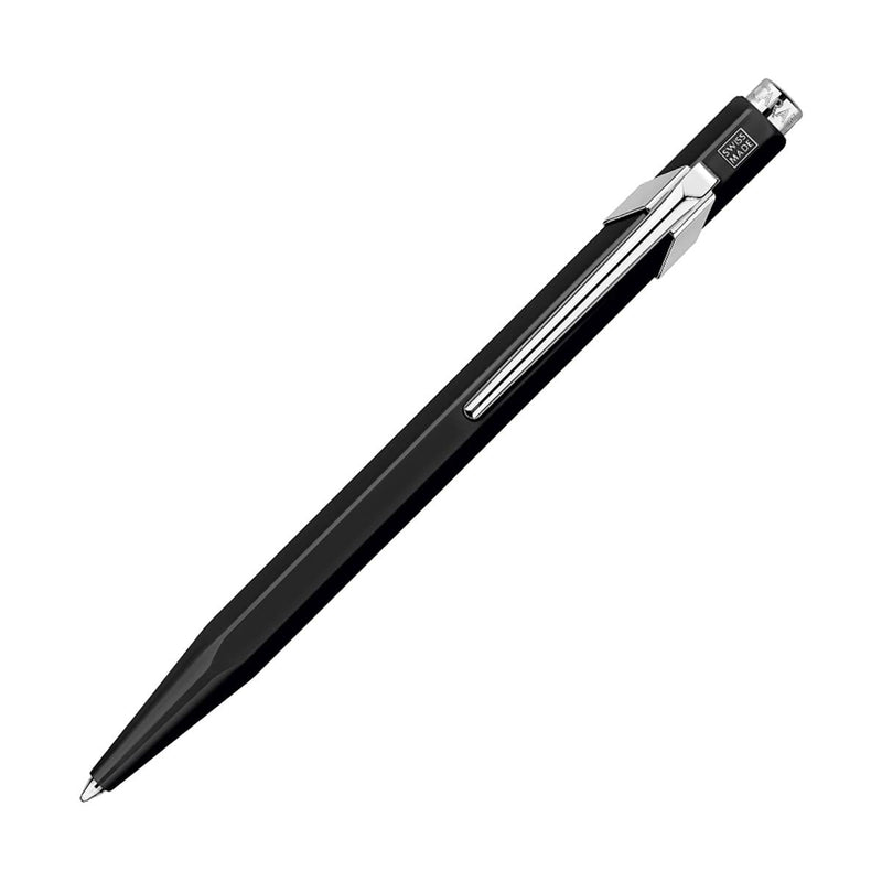 Caran d-Ache 849.009 Clip-on Retractable Ballpoint Pen Blue 1 x Ballpoint Pen – Ballpoint Pens (Clip-on Retractable Ballpoint Pen, Blue, Black, Silver, Aluminium, Hexagonal, 1 Piece